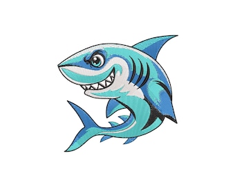 Stickdatei Blauhai, Stickdatei Blauhai, Stickdatei, Stickmuster, Stickdatei, Stickdatei