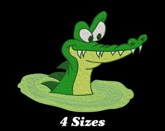 Funny Alligator Machine Embroidery Design (Digital Download)