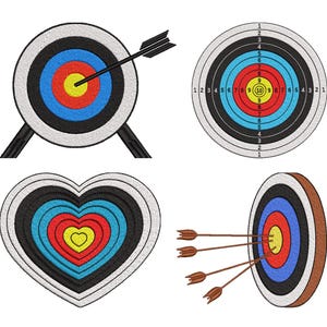 Archery Target Embroidery Design: Sports Machine Embroidery (Digital Download)