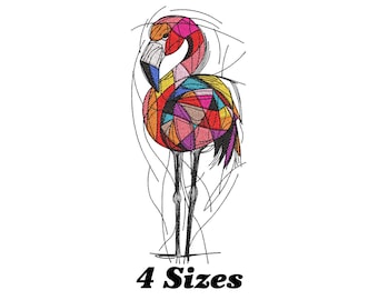 Flamingo Embroidery Design, Cute Flamingo Machine Embroidery Design, Flamingo Embroidery Design For Men, Women, Girls