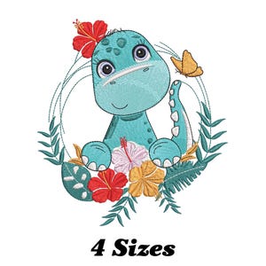 Schattig dinosaurusborduurontwerp, dinosaurus machineborduurontwerp, dinosaurus borduurontwerp voor mannen, vrouwen, meisjes