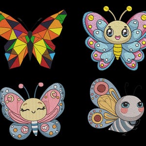 Funny Butterfly Embroidery Design: Whimsical Machine Pattern (Digital Download)