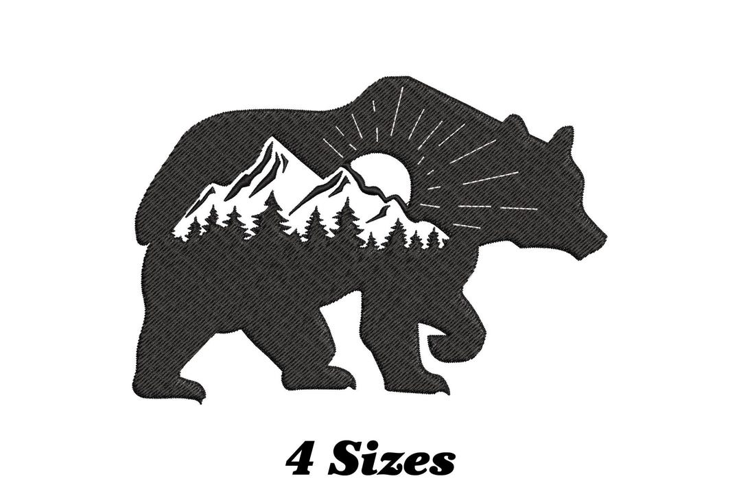 •MOUNTAIN BEAR• beginner-ish friendly embroidery kit main image 1