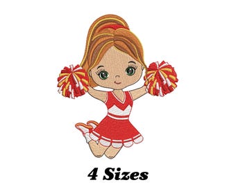 Cheerleader Pom Pom Embroidery Design (Digital Download)