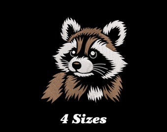Schöne Waschbär Stickerei Design, niedlichen Waschbär Maschinenstickerei Design, Waschbär Stickerei Design Für Männer, Frauen, Mädchen