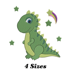 Dinosaurus borduurontwerp, schattige dinosaurus machineborduurontwerp, dinosaurus borduurontwerp voor mannen, vrouwen, meisjes