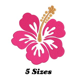 Hibiscus Flower Embroidery Design: Instant Download File