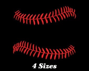 Baseball Stitches Machine Embroidery Design (Digital Download)
