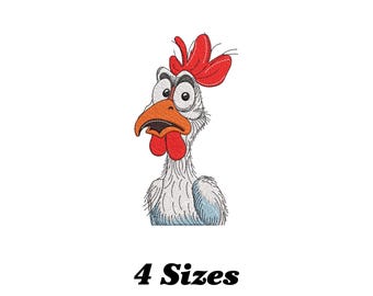 Funny Chicken Machine Embroidery Design (Digital Download)