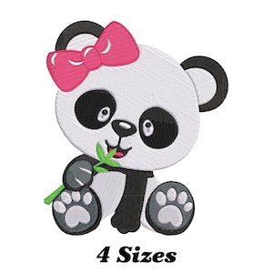 Cute Baby Panda Embroidery Design, Panda Machine Embroidery Design, Cute Panda Embroidery Design For Men, Women, Girls