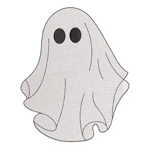 かわいいブーのハロウィン刺繍デザイン、怖いゴーストの機械刺繍ファイル、4サイズ、すぐにダウンロード