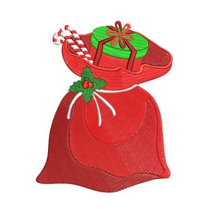 Christmas Gift Bag Embroidery Design, Gift Bag Xmas Embroidery Design, Christmas Machine Embroidery Design, Instant Download Files