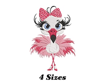 Cute Flamingo Embroidery Design, Flamingo Machine Embroidery Design, Flamingo Embroidery Design For Men, Women, Girls