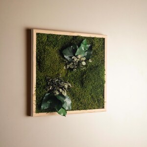 Preserved Moss Wall Art, Handmade Wooden Moss Wall Decor, New Home Gifts, Wall Hanging, Wedding gifts, Bedroom Decor, Mothers day gifts