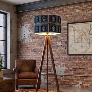 Blue Willow Chinoiserie Tripod Floor Lamp | Ginger Jar Pattern Lighting, Coastal Decor