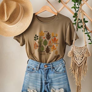 Autumn Leaves T-Shirt: Eco-Friendly Unisex Fall Fashion