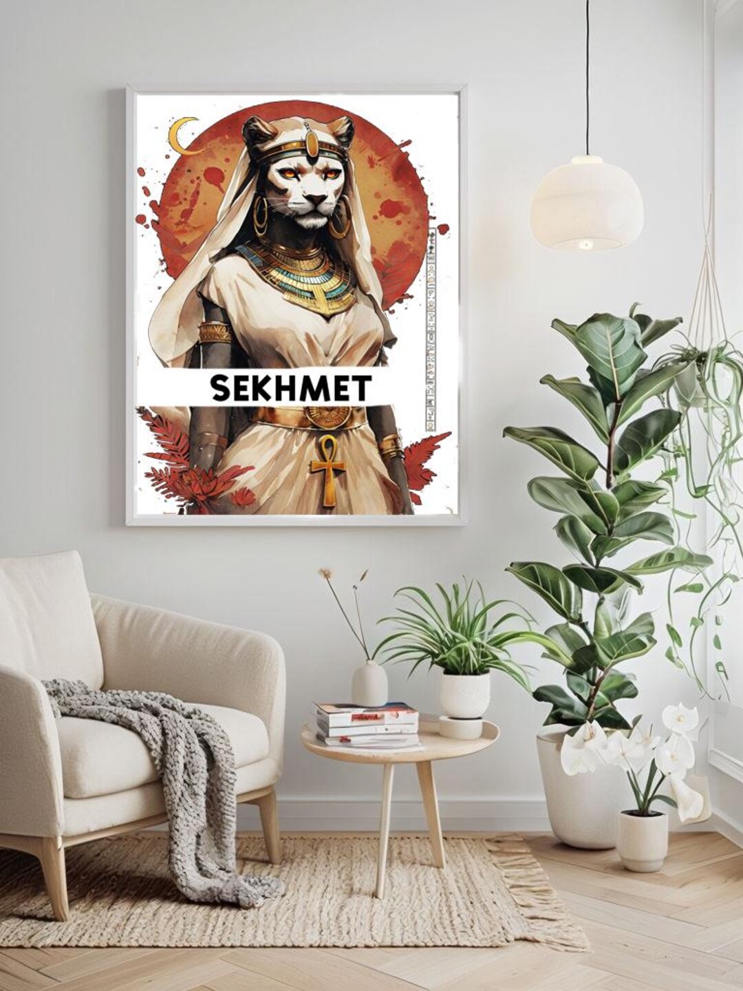 Sekhmet Art Print PNG -vintage Egyptian Art Sekhmet, Warrior Goddess ...