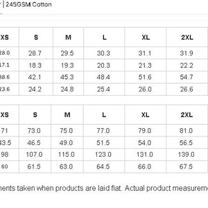 May include: A white blazer with a flat lapel collar, featuring a size chart with measurements in inches and centimeters. The chart details length, shoulder, bust, and sleeve sizes from XS to 5XL. The text states measurements may vary by up to 5cm.