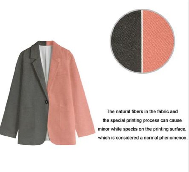 Botanical Cotton Blazer, Floral Green Jacket, Relaxed Fit image 9