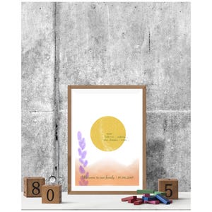 Personalisierte Geburts-Himmelskarte | Personalisierte Sternkarte für Baby | Minimalistisches Neugeborenen Geschenk | Digitaler Download