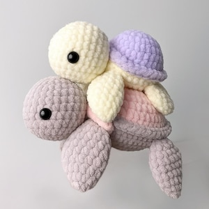 Gehaakt schildpadpatroon: amigurumi knuffeldier (pdf-patroon)