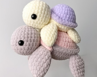 Patrón de tortuga a crochet: Peluche amigurumi (Patrón PDF)