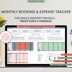Airbnb Property Manager Excel Report | Profit, Expense & Co-Host Commission Tracker