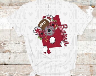 Alabama inspired Custom Tshirt, Graphic Tshirt, Personalization Tshirt