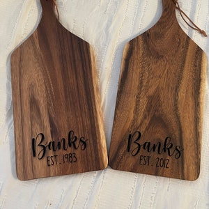 Personalisiertes Schneidebrett, Schneidebrett, dekoratives Schneidebrett, Hochzeitsgeschenk