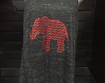 Racerback chevron elephant razorback tank
