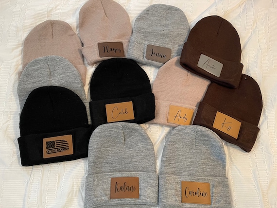 Personalized Beanie hats, custom beanie hats, personalized winter hats