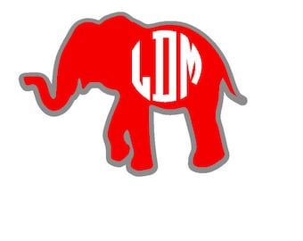 Personalized Elephant Decal