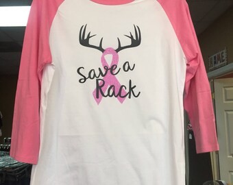 Breast cancer awareness shirt, save a rack shirt, pink awareness shirt