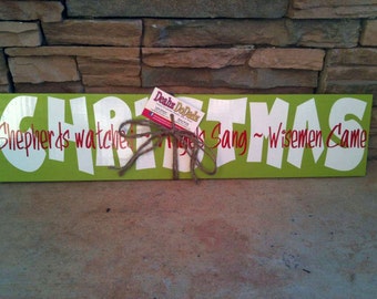 Sale.....Christmas (Shepherds Watched  Angels Sang  Wisemen Came) Sign