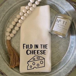 S creek, Fold in the cheese, kitchen decor, waffle towel, kitchen towel, Home decor