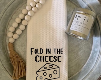 S creek, Fold in the cheese, kitchen decor, waffle towel, kitchen towel, Home decor