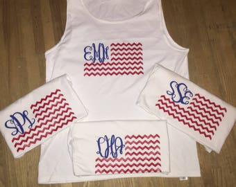 American flag personalized shirt