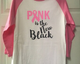 Breast cancer awareness shirt, Pink is the new black shirt
