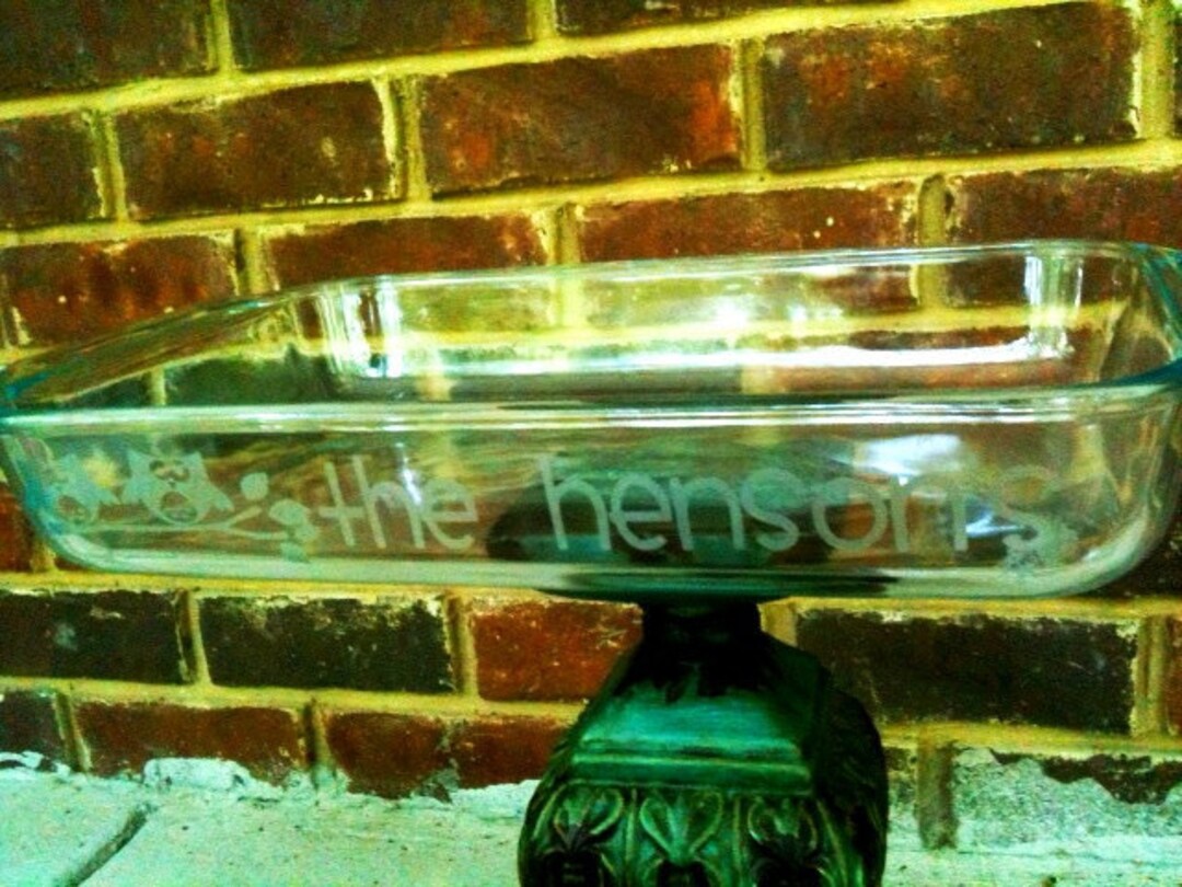 Glass Etched Casserole Dish - Etsy