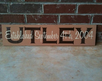 Personalized Established Sign