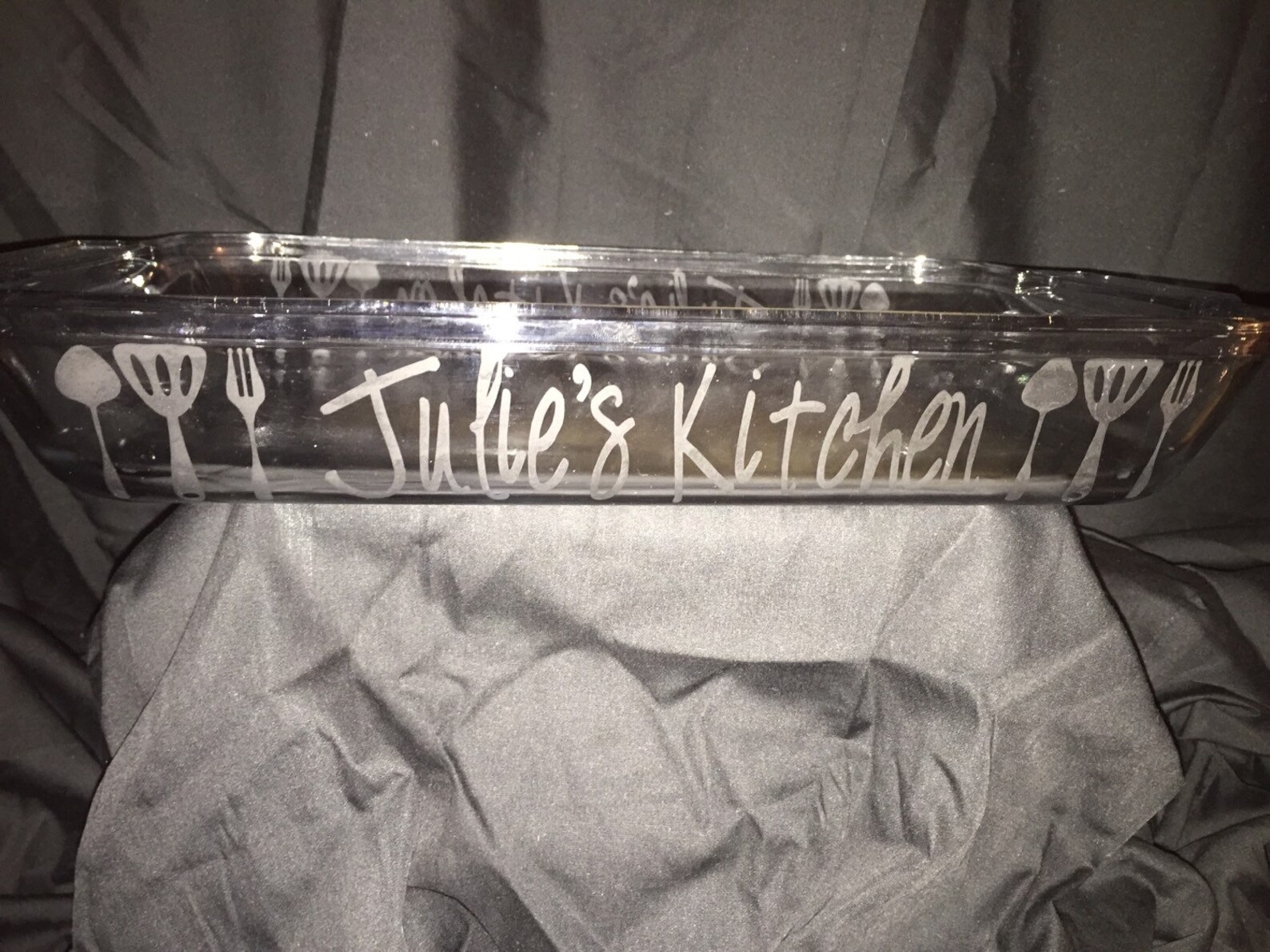 Glass Etched Casserole Dish - Etsy