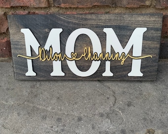 Wooden Mom sign, Mom sign, Grandma sign, Bonus mom sign