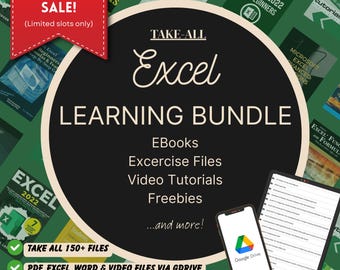 Microsoft Excel 学習バンドル MS Excel の数式、グラフ、ヒント、コツなど 初心者から上級者までを対象とした電子書籍、練習ファイル、ビデオチュートリアル