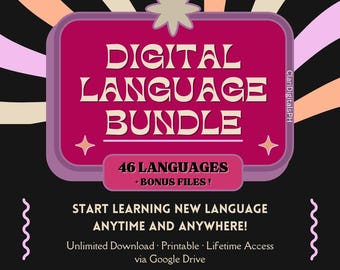 Ultimate Language Learning Bundle 46 Languages Files Ebooks Audio PDFs Language Courses Korean German Mandarin English French Spanish & More