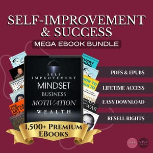 Self-Improvement & Success Mega Premium Ebook Bundle – 1500+ Life-Changing Titles | Mindset, Motivation, Business, Wealth | MRR Included