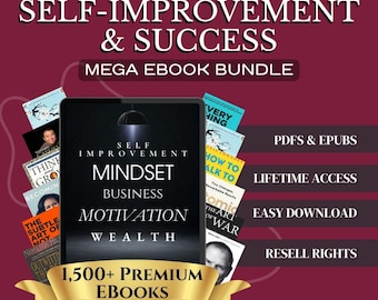 Self-Help & Success Mega Ebook Bundle 1,500+ Life-Changing Titles on Mindset, Motivation, Business, Finance PDFs, EPUB and Kindle Format