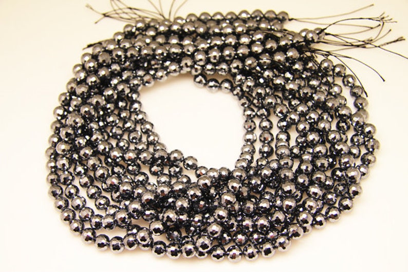terahertz faceted ball sized 8mm 1strand