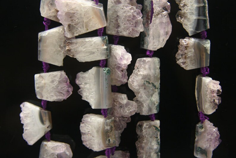 natural amethyst dump druzy 1strand