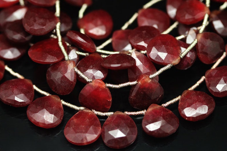 rupatite faceted heart 2pcs