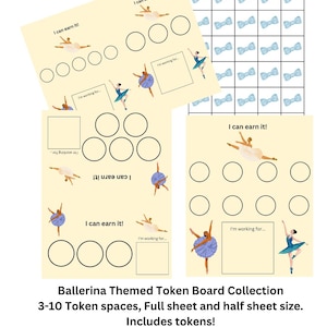 Ballerina Themed Token Board Collection, Special Education Classroom Activity, SpEd Teaching Materials, Inclusive Ed Table Work